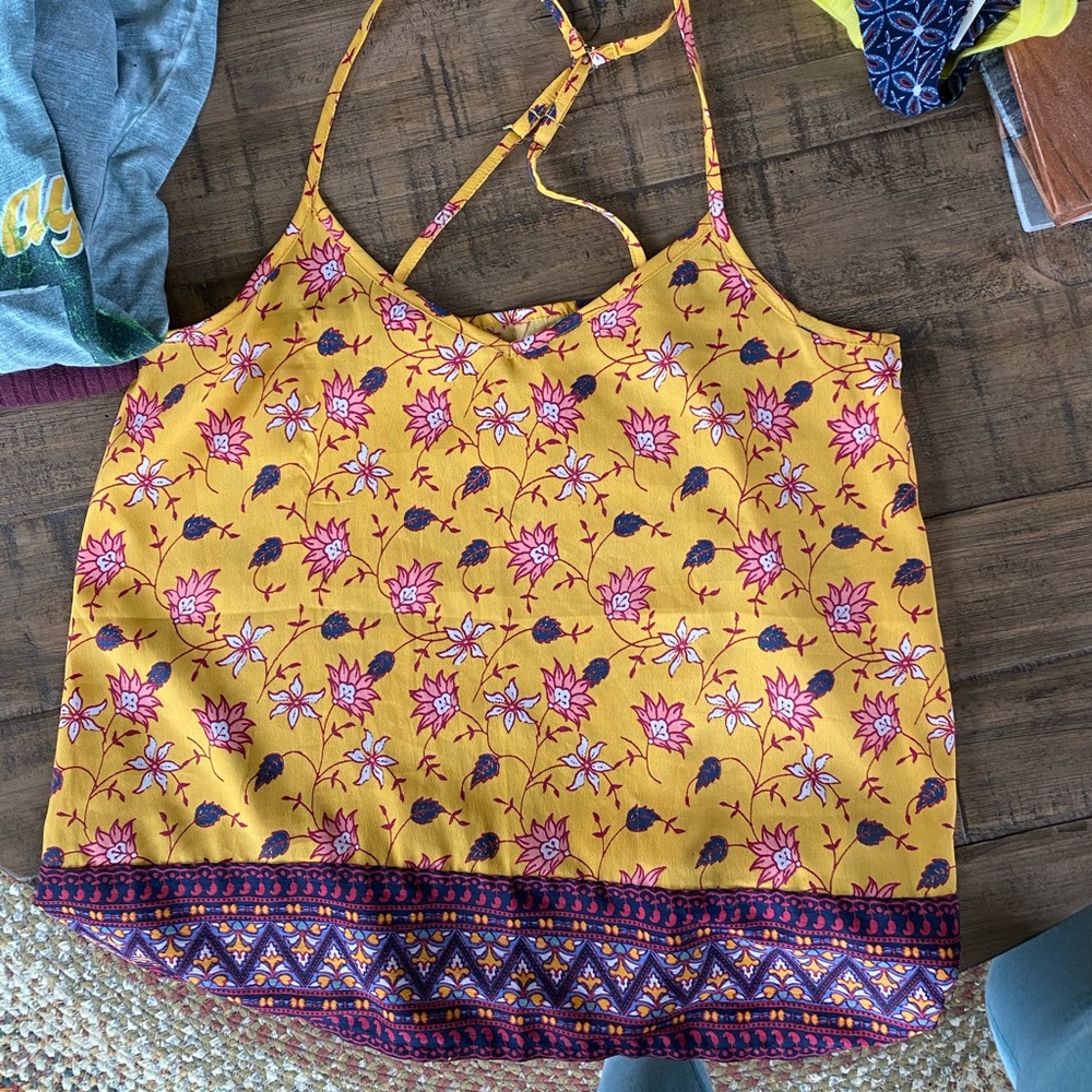 Summer floral halter tank! Flowy, free, and fun!